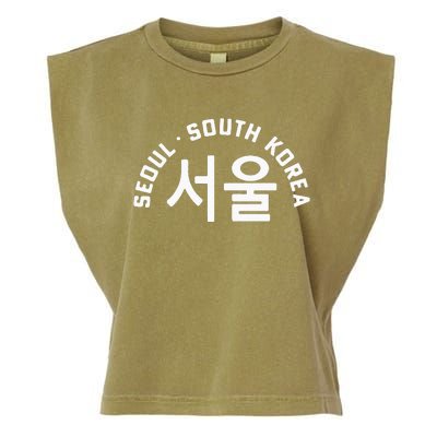 Seoul South Korea Korean Hangul College Style Retro Garment-Dyed Women's Muscle Tee