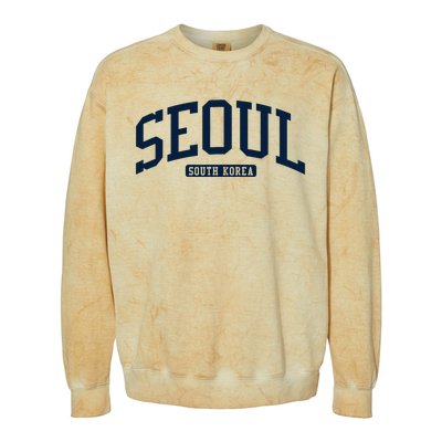 Seoul South Korea College University Style Colorblast Crewneck Sweatshirt