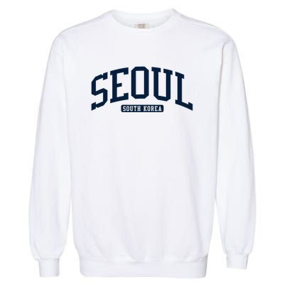 Seoul South Korea College University Style Garment-Dyed Sweatshirt