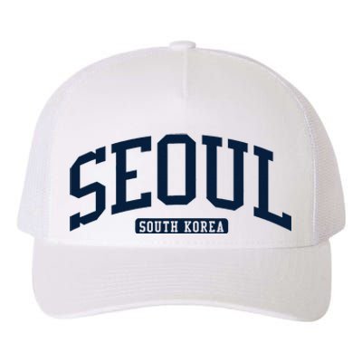 Seoul South Korea College University Style Yupoong Adult 5-Panel Trucker Hat