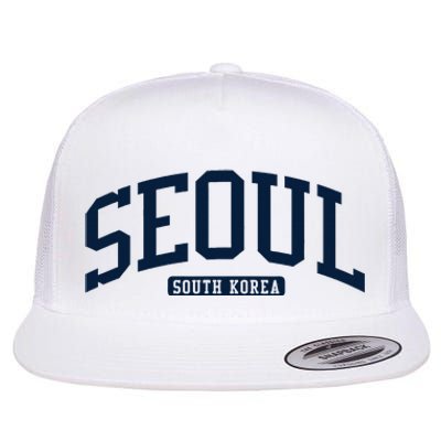 Seoul South Korea College University Style Flat Bill Trucker Hat