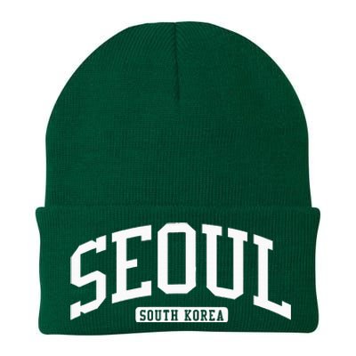 Seoul South Korea College University Style Knit Cap Winter Beanie