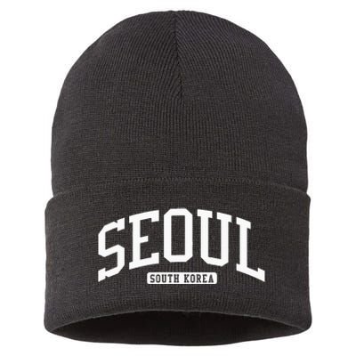 Seoul South Korea College University Style Sustainable Knit Beanie