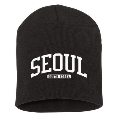 Seoul South Korea College University Style Short Acrylic Beanie