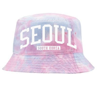 Seoul South Korea College University Style Tie-Dyed Bucket Hat