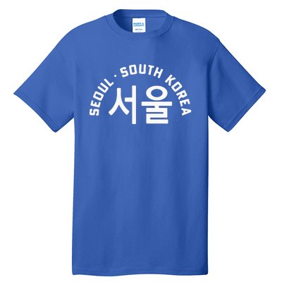 Seoul South Korea Korean Hangul College Style Retro Tall T-Shirt