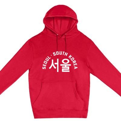 Seoul South Korea Korean Hangul College Style Retro Premium Pullover Hoodie