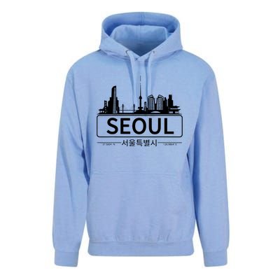 Seoul South Korea Skyline Cityscape Unisex Surf Hoodie