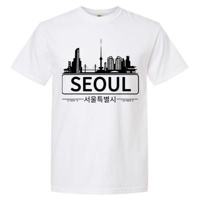 Seoul South Korea Skyline Cityscape Garment-Dyed Heavyweight T-Shirt