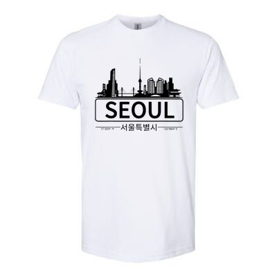 Seoul South Korea Skyline Cityscape Softstyle CVC T-Shirt