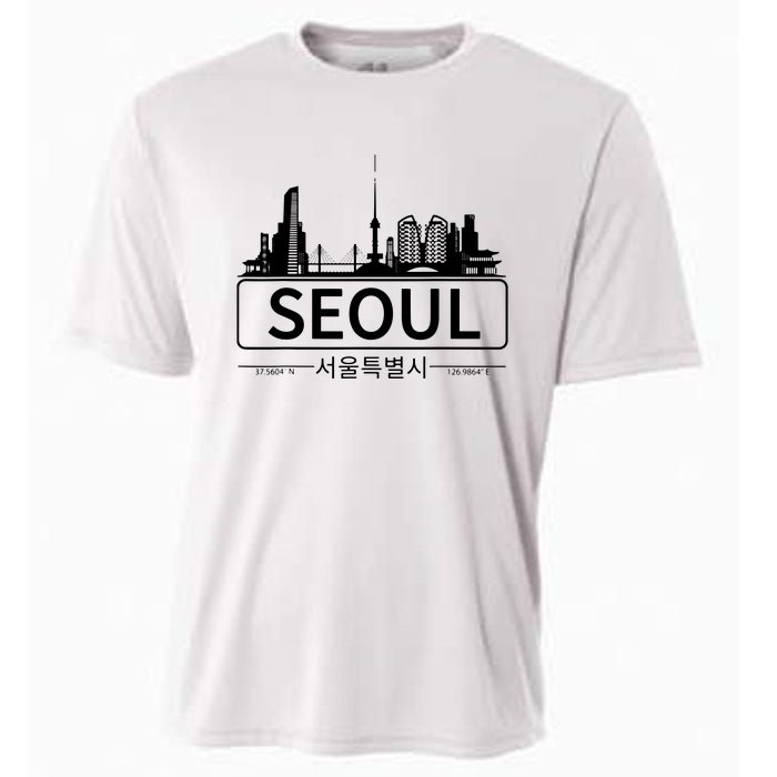 Seoul South Korea Skyline Cityscape Cooling Performance Crew T-Shirt