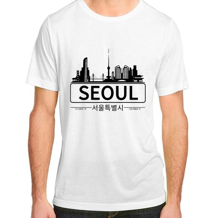 Seoul South Korea Skyline Cityscape Adult ChromaSoft Performance T-Shirt