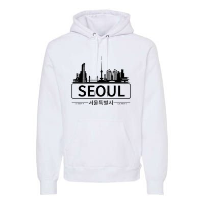 Seoul South Korea Skyline Cityscape Premium Hoodie