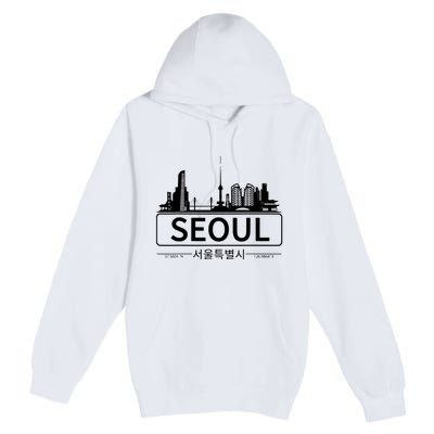 Seoul South Korea Skyline Cityscape Premium Pullover Hoodie