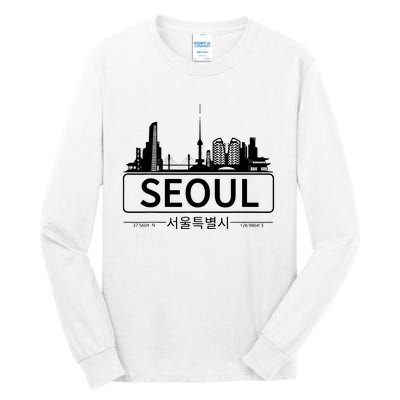 Seoul South Korea Skyline Cityscape Tall Long Sleeve T-Shirt