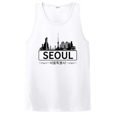 Seoul South Korea Skyline Cityscape PosiCharge Competitor Tank