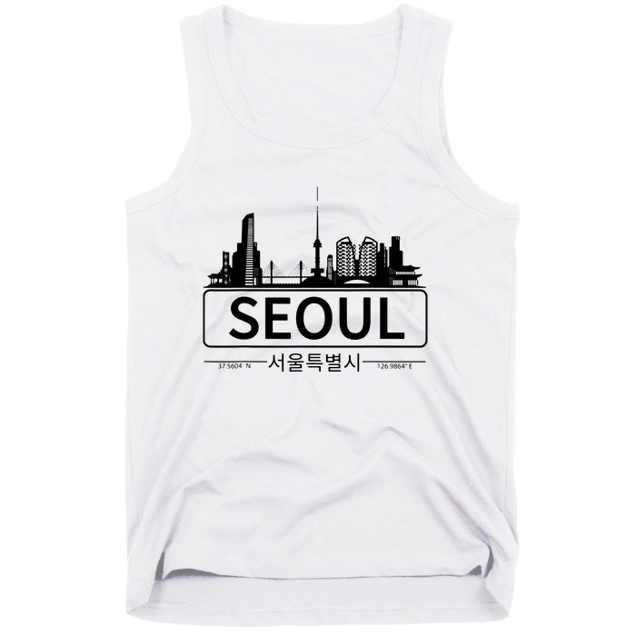 Seoul South Korea Skyline Cityscape Tank Top