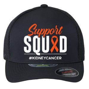 Support Squad Kidney Cancer Awareness Gift Flexfit Unipanel Trucker Cap