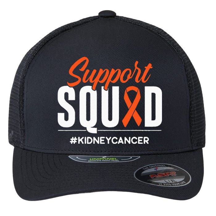 Support Squad Kidney Cancer Awareness Gift Flexfit Unipanel Trucker Cap