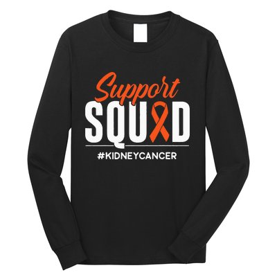 Support Squad Kidney Cancer Awareness Gift Long Sleeve Shirt