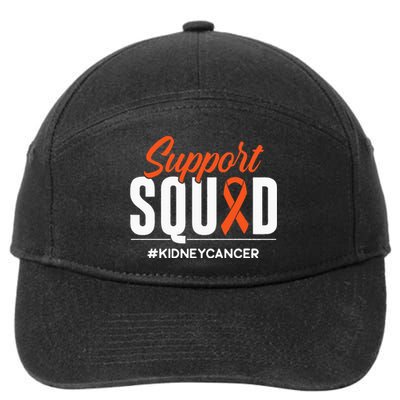 Support Squad Kidney Cancer Awareness Gift 7-Panel Snapback Hat