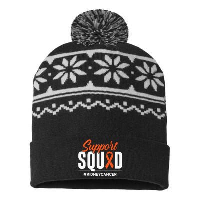 Support Squad Kidney Cancer Awareness Gift USA-Made Snowflake Beanie