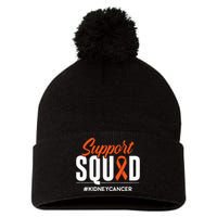 Support Squad Kidney Cancer Awareness Gift Pom Pom 12in Knit Beanie