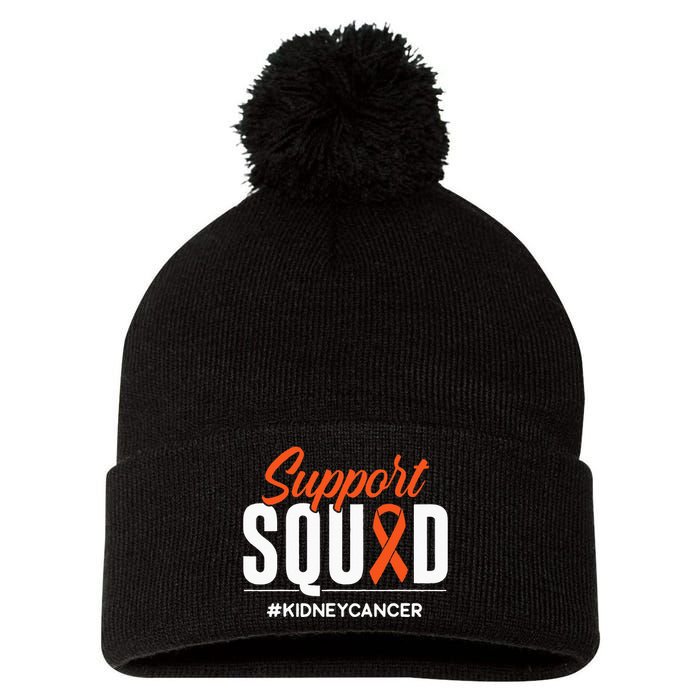 Support Squad Kidney Cancer Awareness Gift Pom Pom 12in Knit Beanie