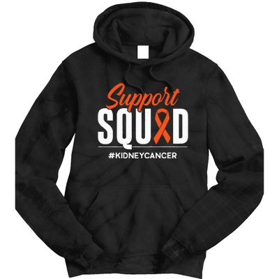 Support Squad Kidney Cancer Awareness Gift Tie Dye Hoodie