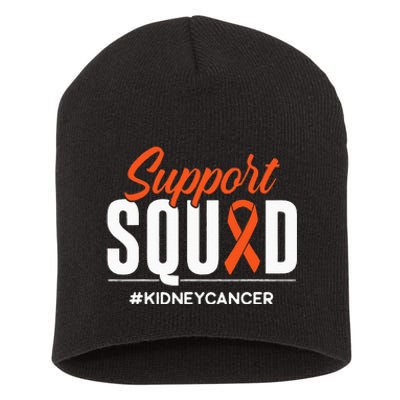 Support Squad Kidney Cancer Awareness Gift Short Acrylic Beanie