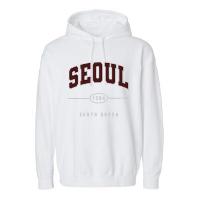 Seoul South Korea Garment-Dyed Fleece Hoodie