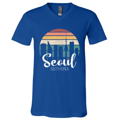 Seoul South Korea Skyline Tourism Gift V-Neck T-Shirt