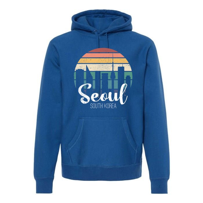 Seoul South Korea Skyline Tourism Gift Premium Hoodie