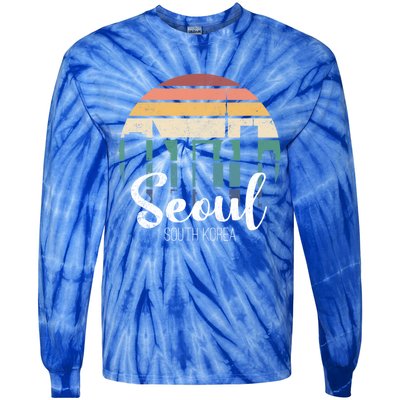 Seoul South Korea Skyline Tourism Gift Tie-Dye Long Sleeve Shirt