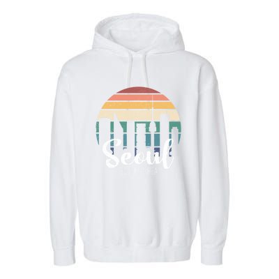 Seoul South Korea Skyline Tourism Gift Garment-Dyed Fleece Hoodie