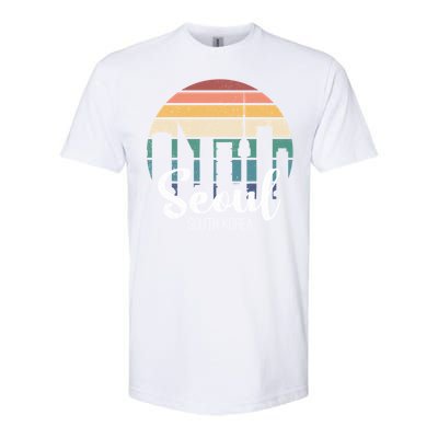 Seoul South Korea Skyline Tourism Gift Softstyle CVC T-Shirt