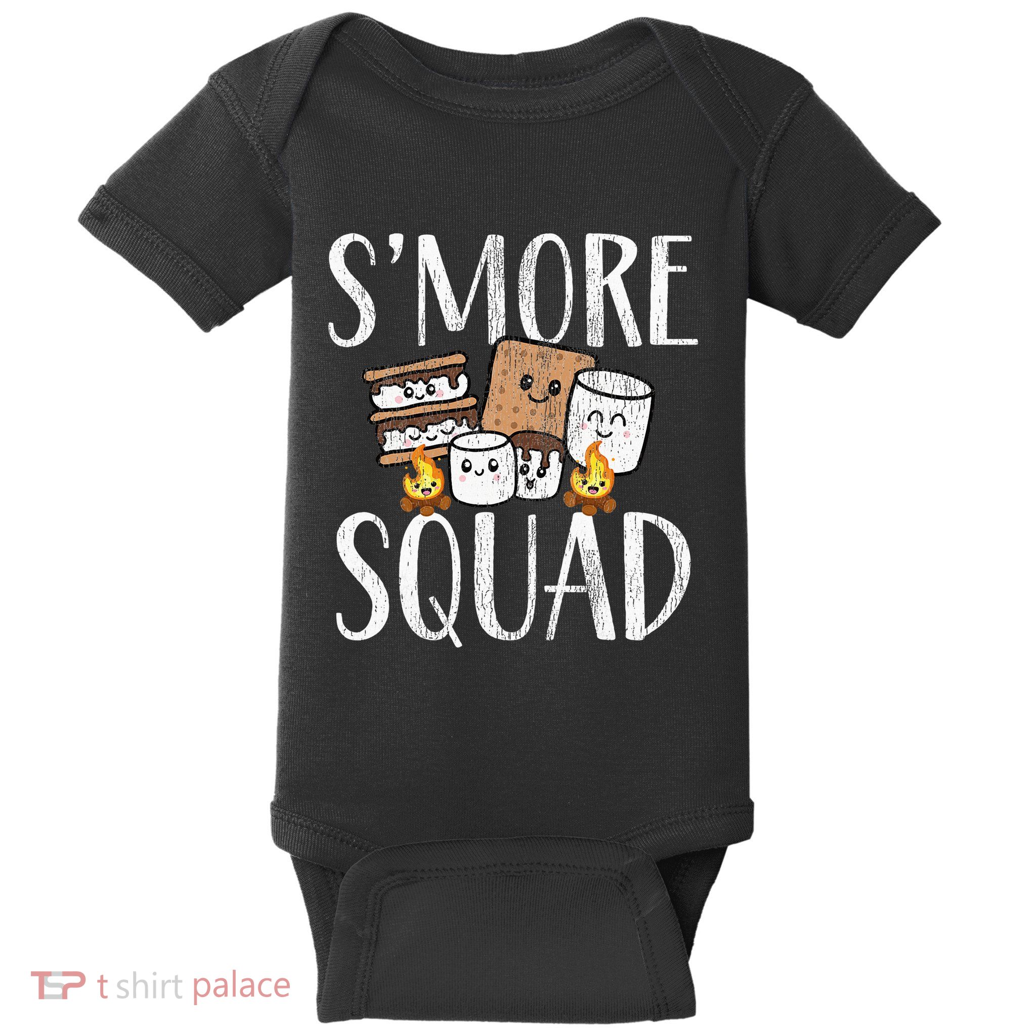 Smore Squad Kawaii SMore Camping Team Distressed Baby Bodysuit