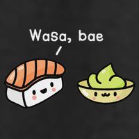 Sushi S Kawaii Wasa Bae Japanese Foodie 7 Panel Mesh Trucker Snapback Hat