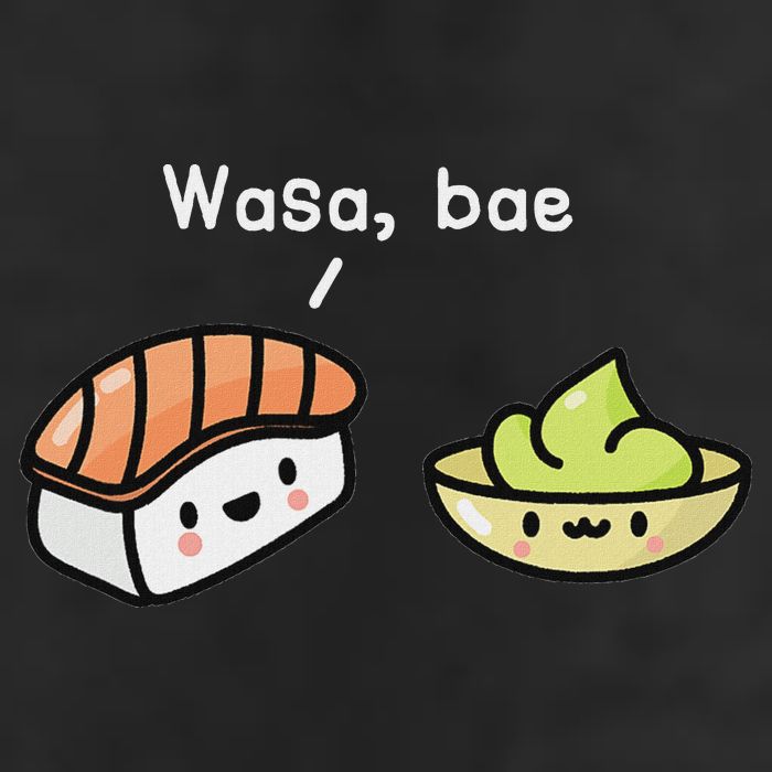 Sushi S Kawaii Wasa Bae Japanese Foodie 7 Panel Mesh Trucker Snapback Hat