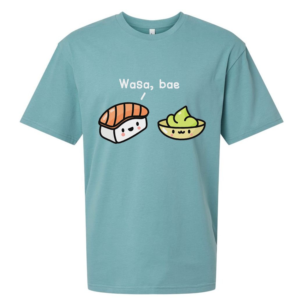 Sushi S Kawaii Wasa Bae Japanese Foodie Sueded Cloud Jersey T-Shirt