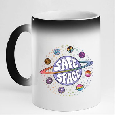 Safe Space Lgbtq Friendly Proud Ally 11oz Black Color Changing Mug