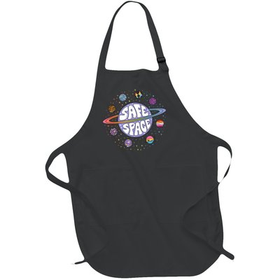 Safe Space Lgbtq Friendly Proud Ally Full-Length Apron With Pockets