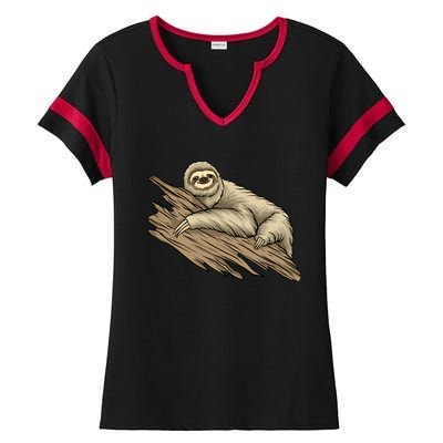 Sloth Ladies Halftime Notch Neck Tee