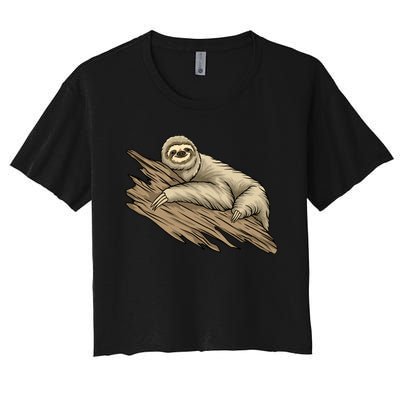 Sloth Women's Crop Top Tee