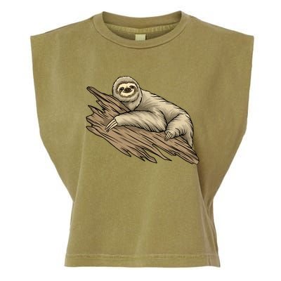 Sloth Garment-Dyed Women's Muscle Tee