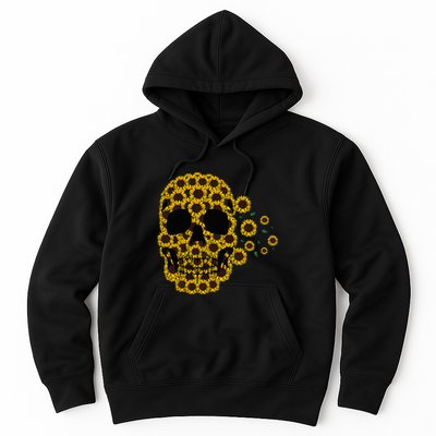 Sunflower Skull Lazy Halloween Costume Cute Skeleton Hoodie