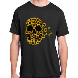 Sunflower Skull Lazy Halloween Costume Cute Skeleton Adult ChromaSoft Performance T-Shirt