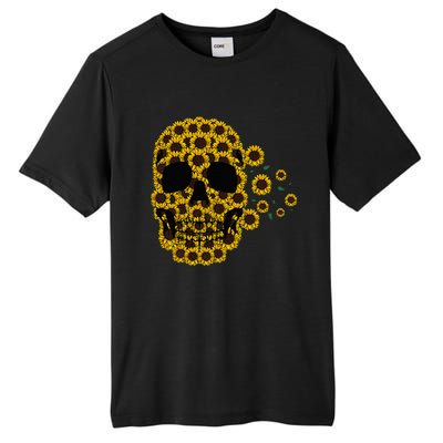 Sunflower Skull Lazy Halloween Costume Cute Skeleton Tall Fusion ChromaSoft Performance T-Shirt