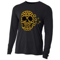 Sunflower Skull Lazy Halloween Costume Cute Skeleton Cooling Performance Long Sleeve Crew