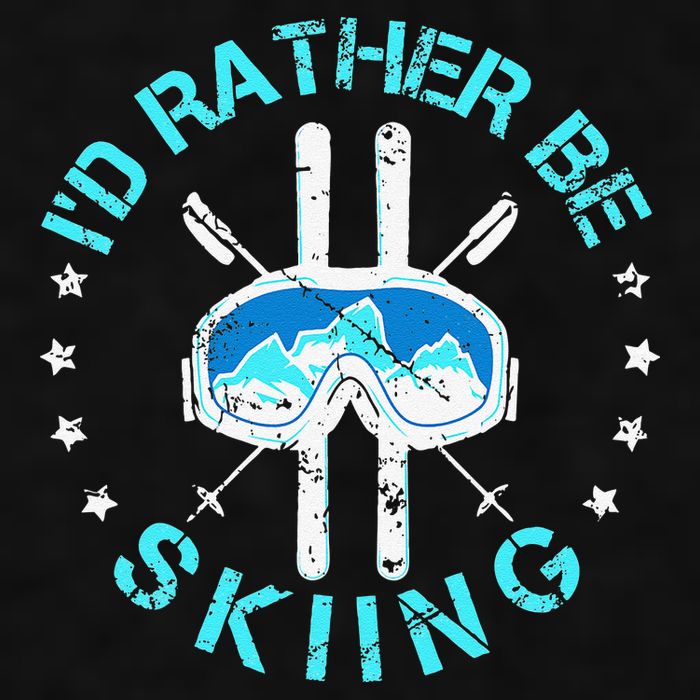 Skiing Skiing Lover I'd Rather Be Skiing Ladies PosiCharge Tri-Blend Wicking Tank